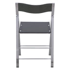 Menno Modern Acrylic Foldable Dining Chair with Sturdy Chrome Frame for Indoor Outdoor Events Party Office Kitchen