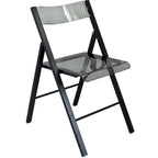 Menno Modern Acrylic Foldable Dining Chair with Sturdy Chrome Frame for Indoor Outdoor Events Party Office Kitchen