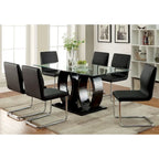 Raji Contemporary Glass Top 7-Piece Dining Set by Furniture of America