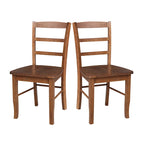 International Concepts Solid Wood Madrid Ladderback Chairs, Set of 2 - N/A