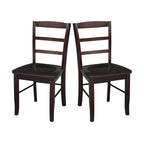 International Concepts Solid Wood Madrid Ladderback Chairs, Set of 2 - N/A