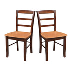 International Concepts Solid Wood Madrid Ladderback Chairs, Set of 2 - N/A