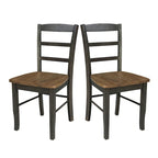 International Concepts Solid Wood Madrid Ladderback Chairs, Set of 2 - N/A