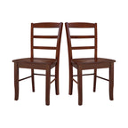 International Concepts Solid Wood Madrid Ladderback Chairs, Set of 2 - N/A