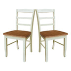 International Concepts Solid Wood Madrid Ladderback Chairs, Set of 2 - N/A