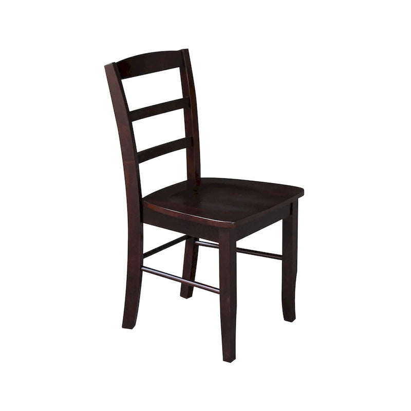 International Concepts Solid Wood Madrid Ladderback Chairs, Set of 2 - N/A