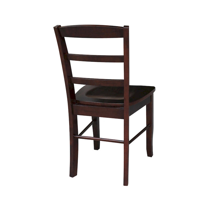 International Concepts Solid Wood Madrid Ladderback Chairs, Set of 2 - N/A