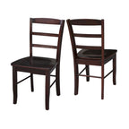International Concepts Solid Wood Madrid Ladderback Chairs, Set of 2 - N/A