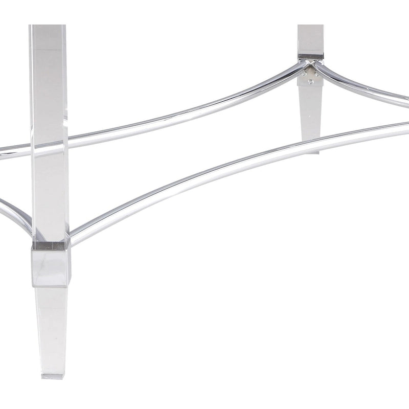 Somette Rectangular 5-Piece Glass Dining Set with Acrylic High-Back Side Chairs