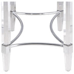 Somette Rectangular 5-Piece Glass Dining Set with Acrylic High-Back Side Chairs