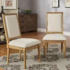 Deana Rectangular Linen Dining Chairs (Set of 2) by iNSPIRE Q Artisan