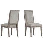 Deana Rectangular Linen Dining Chairs (Set of 2) by iNSPIRE Q Artisan