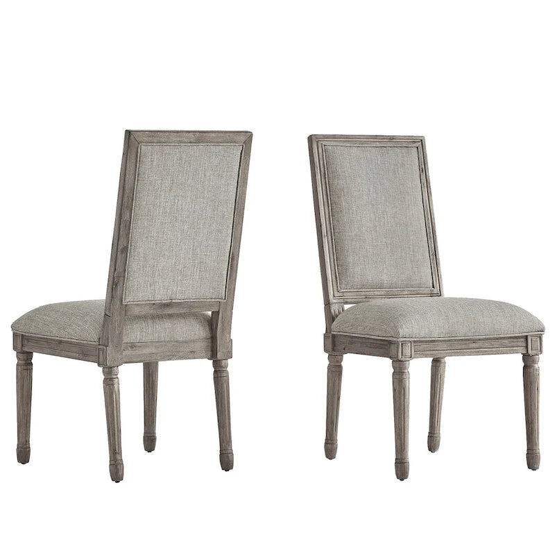 Deana Rectangular Linen Dining Chairs (Set of 2) by iNSPIRE Q Artisan