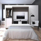 Nebula Queen Murphy Bed with Closet Organizer (90W) by Bestar