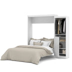 Nebula Queen Murphy Bed with Closet Organizer (90W) by Bestar