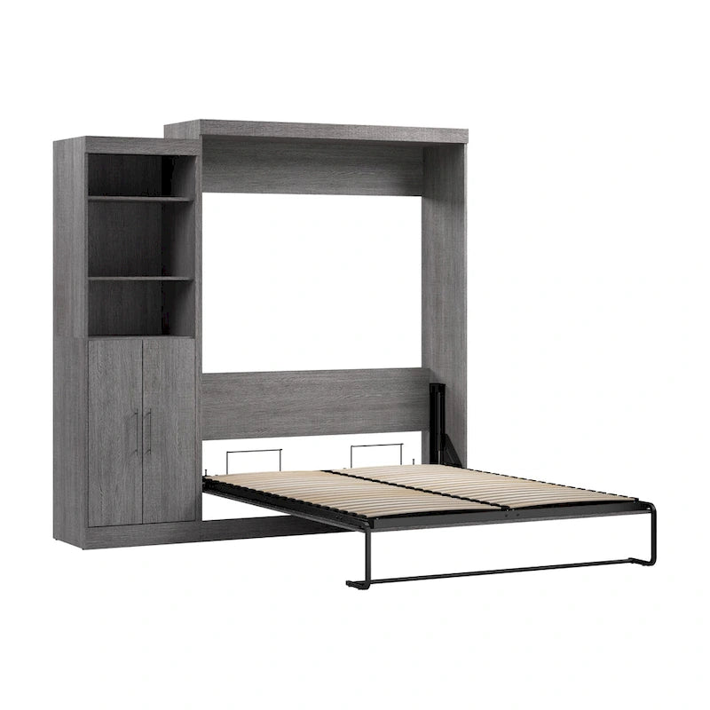 Nebula Queen Murphy Bed with Closet Organizer (90W) by Bestar