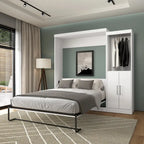 Nebula Queen Murphy Bed with Closet Organizer (90W) by Bestar