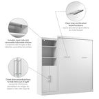 Nebula Queen Murphy Bed with Closet Organizer (90W) by Bestar