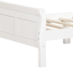 Twin Wood Platform Bed Frame Mattress Foundation Sleigh Bed with Headboard/Footboard/Wood Slat Support