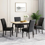 T-stitch Chocolate Brown Bonded Leather Dining Chair (Set of 4) by Christopher Knight Home