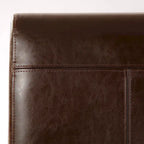 T-stitch Chocolate Brown Bonded Leather Dining Chair (Set of 4) by Christopher Knight Home