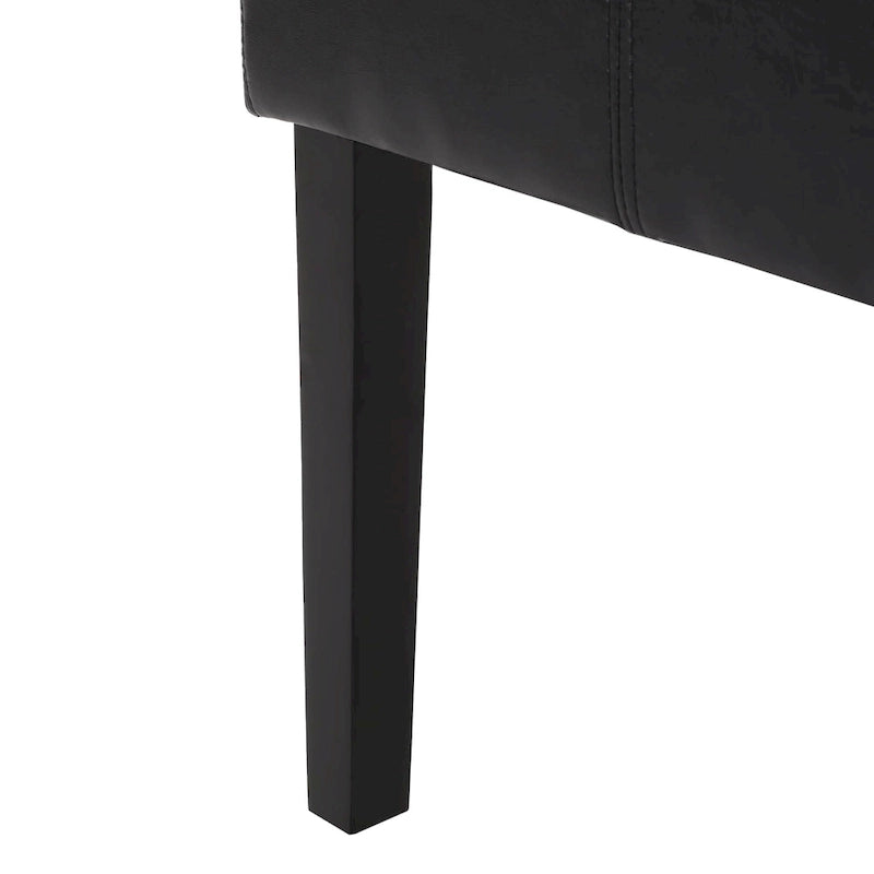 T-stitch Chocolate Brown Bonded Leather Dining Chair (Set of 4) by Christopher Knight Home