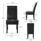 T-stitch Chocolate Brown Bonded Leather Dining Chair (Set of 4) by Christopher Knight Home