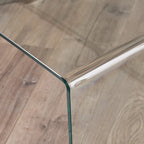 Ramona Solid Glass Rectangle Coffee Table by Christopher Knight Home - 39.37 D x 21.65 W x 14 H