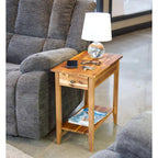 Porch & Den Holly Hill Solid Acacia Recliner End Table