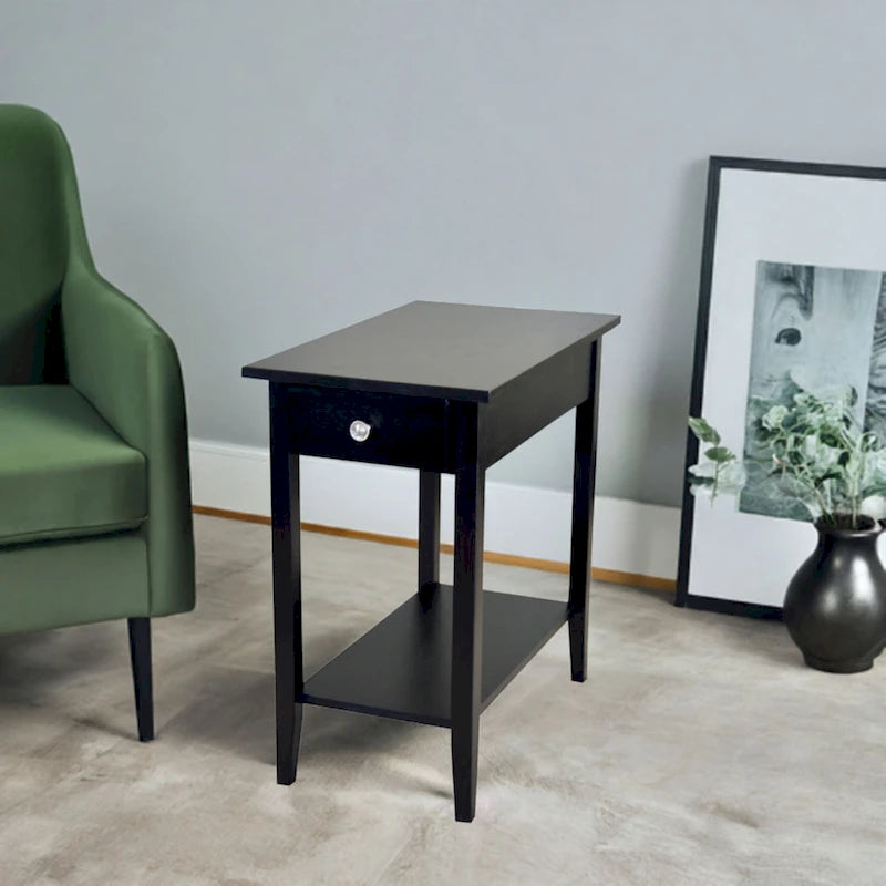 Porch & Den Holly Hill Solid Acacia Recliner End Table