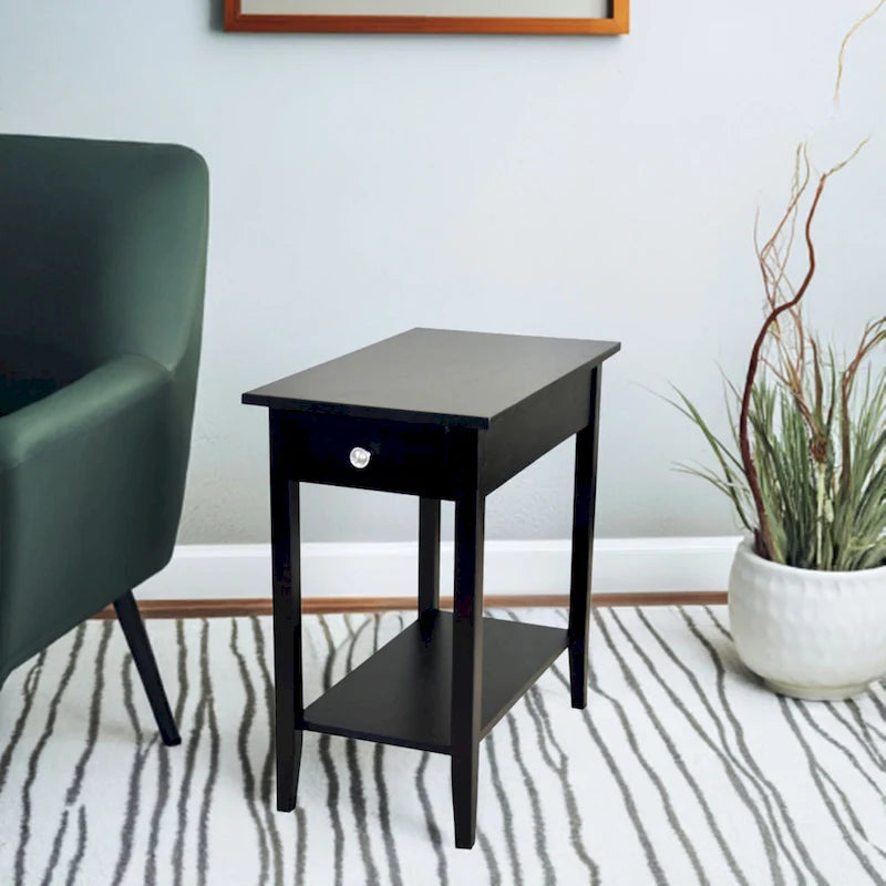 Porch & Den Holly Hill Solid Acacia Recliner End Table