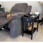 Porch & Den Holly Hill Solid Acacia Recliner End Table