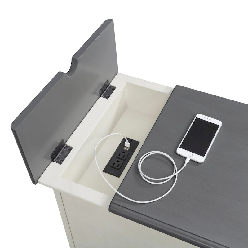 Elegant Chairside Table with Power by Martin Svensson Home