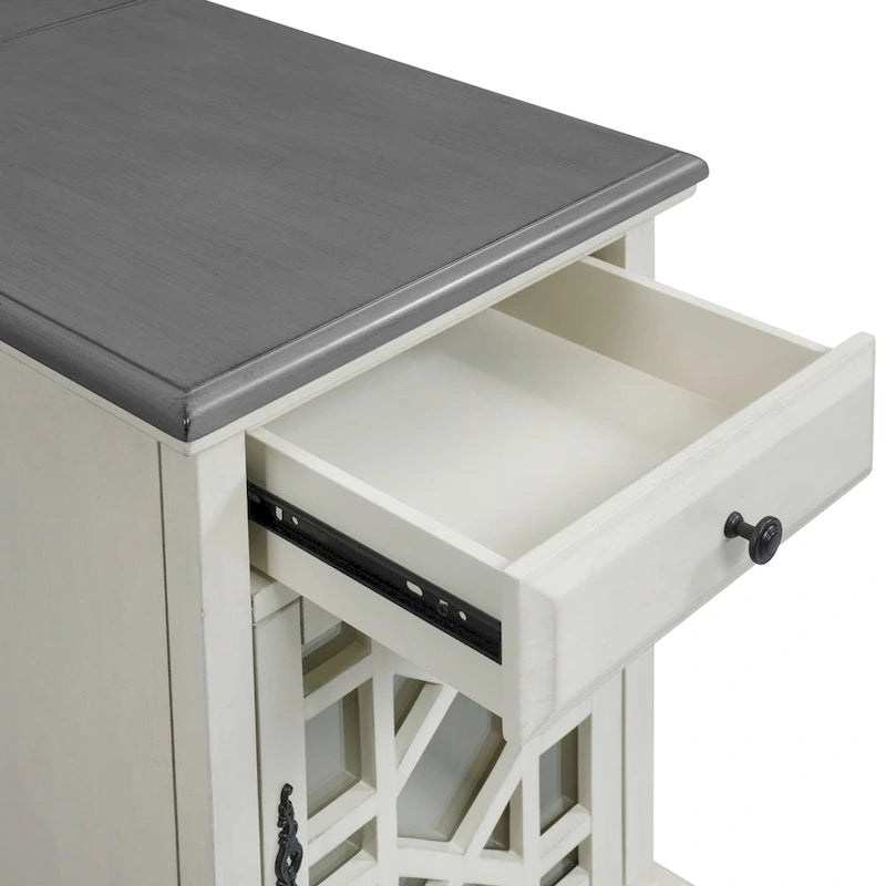 Elegant Chairside Table with Power by Martin Svensson Home