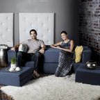 Porch & Den California King Convertible Sleeper Sofa and Ottomans