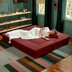 Porch & Den California King Convertible Sleeper Sofa and Ottomans