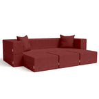 Porch & Den California King Convertible Sleeper Sofa and Ottomans