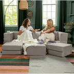 Porch & Den California King Convertible Sleeper Sofa and Ottomans