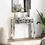 Modern Grecian Venetian Mirrored Console Table
