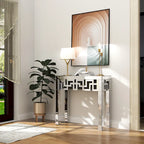 Modern Grecian Venetian Mirrored Console Table