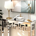 Modern Grecian Venetian Mirrored Console Table