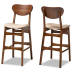 Katya Mid-Century Modern 2-Piece Bar Stool Set
