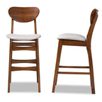 Katya Mid-Century Modern 2-Piece Bar Stool Set