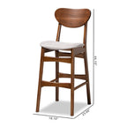 Katya Mid-Century Modern 2-Piece Bar Stool Set