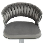 Set of 4 Bar Stool Adjustable Height with Swivel Seat