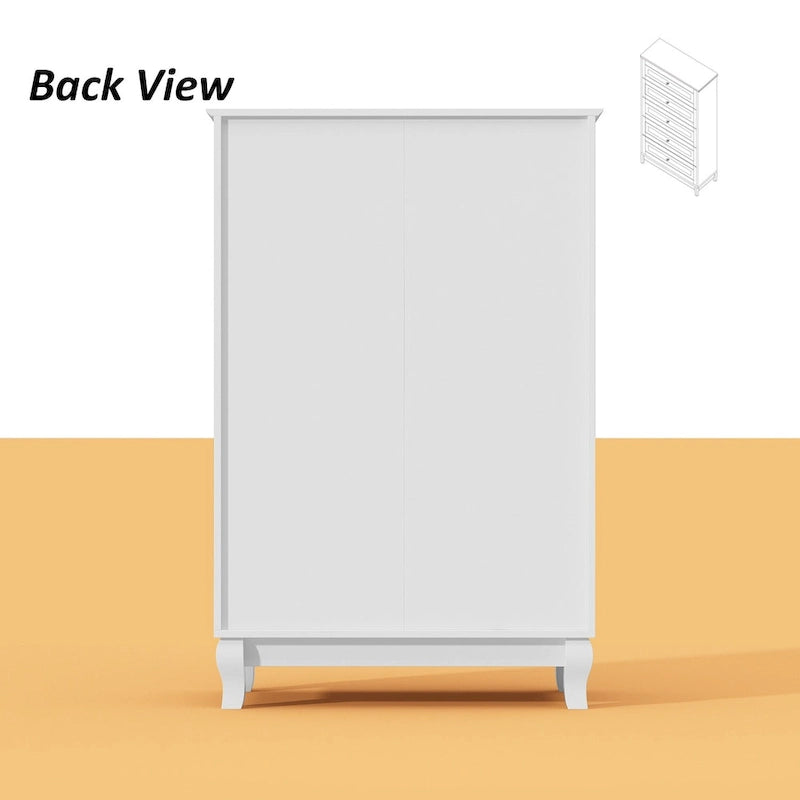 Chest of Drawers Tall 5 Drawer Dresser, Wood Dresser End Table Console