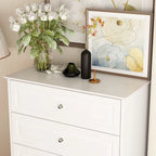 Chest of Drawers Tall 5 Drawer Dresser, Wood Dresser End Table Console