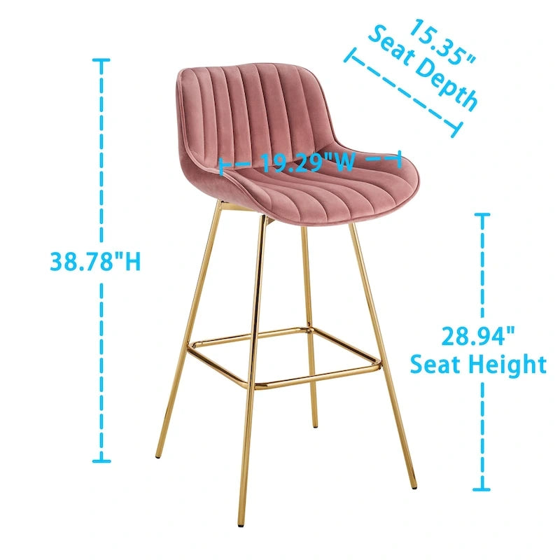 Art Leon Modern Swivel Velvet Barstool (Set of 2)