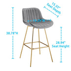 Art Leon Modern Swivel Velvet Barstool (Set of 2)