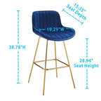 Art Leon Modern Swivel Velvet Barstool (Set of 2)